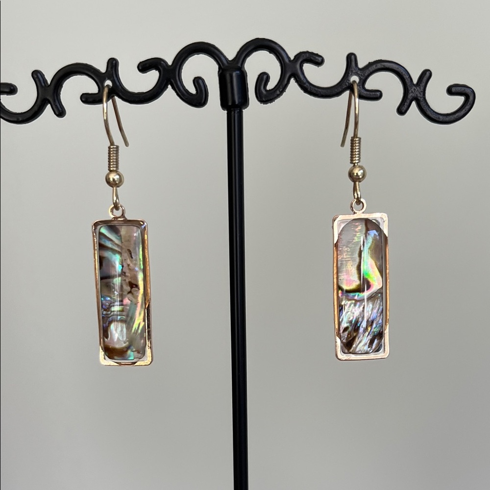 Elegant Abalone Shell Dangle Earrings
